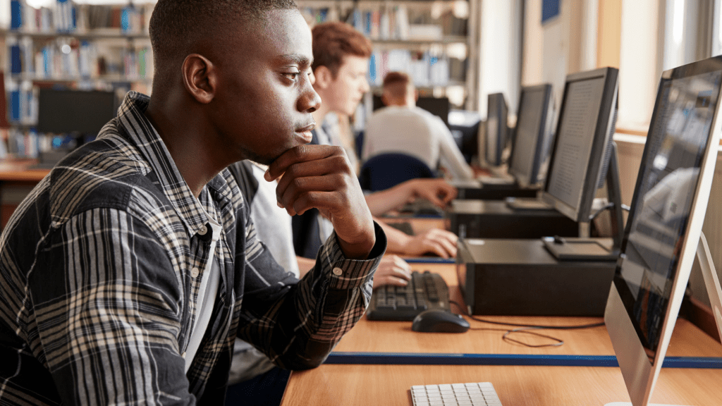 Student Working on Computer