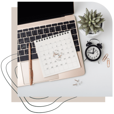 Image of calendar and laptop