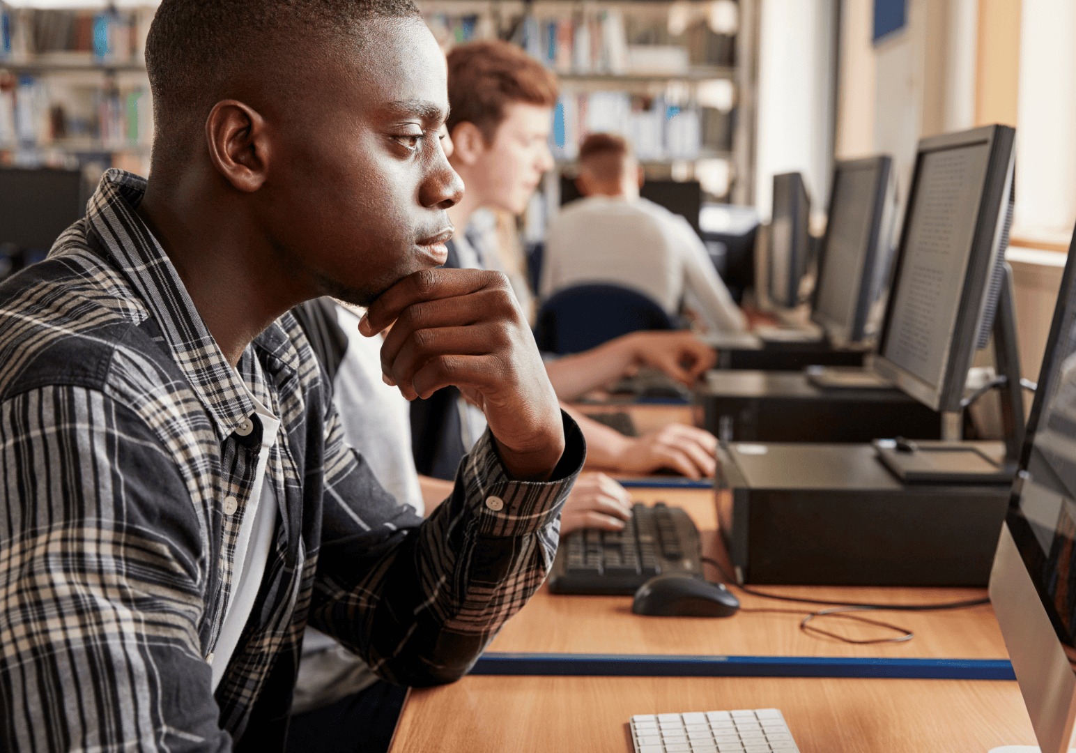 Student Working on Computer
